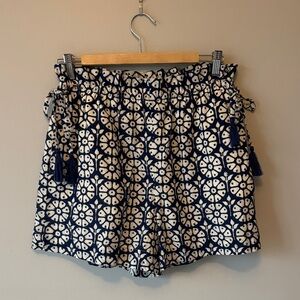 Roller Rabbit x Target Navy and White Women's Shorts with Tassel Tie